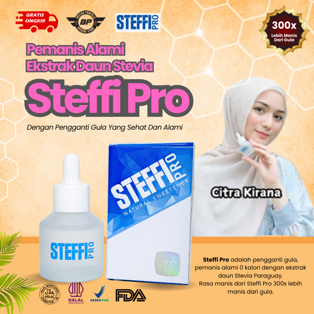 

Pemanis Alami Ekstrak Daun Stevia Steffi Pro