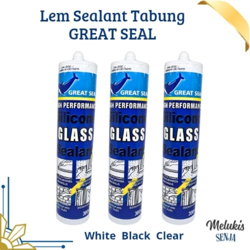 Greatseal / Oso Lem Sealent Kaca Aquarium Lem Silent Botol White Clear Black
