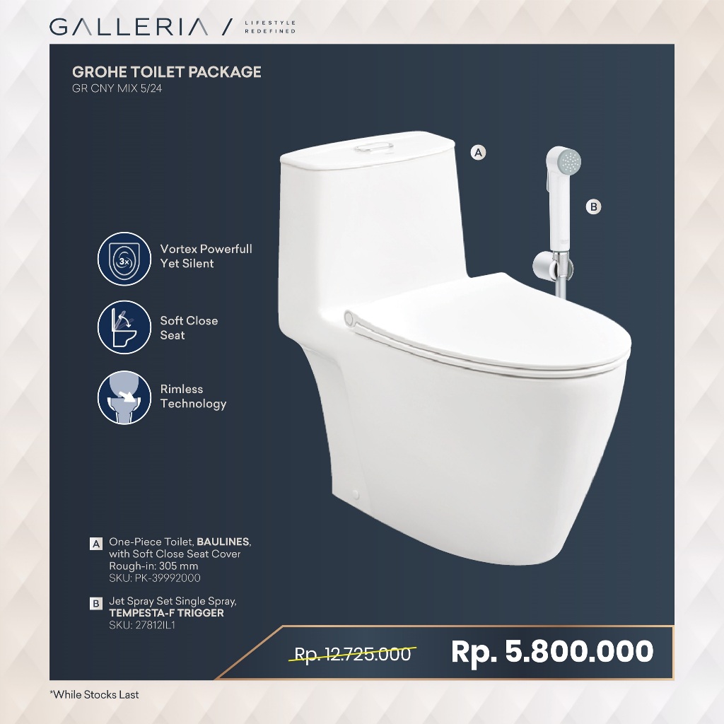 Grohe Baulines Toilet Package / Grohe Paket Kloset