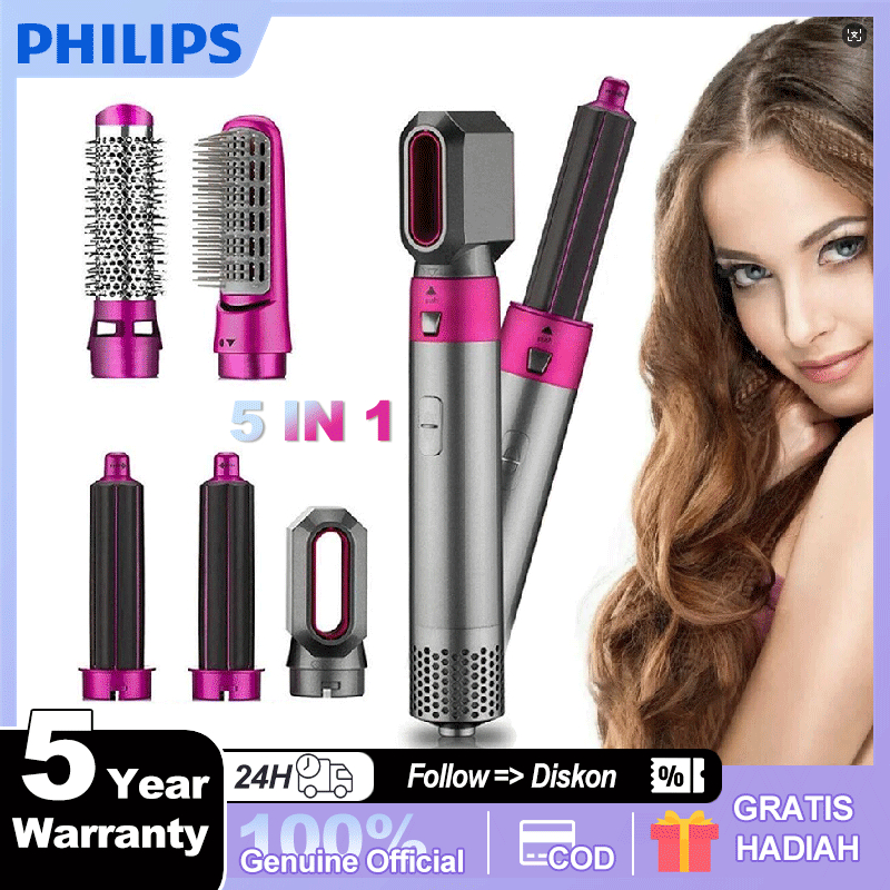 Philips Catokan Rambut Curly Hair Curler Automatic Catok Rambut Hair Straightener Keriting Rambut Ca