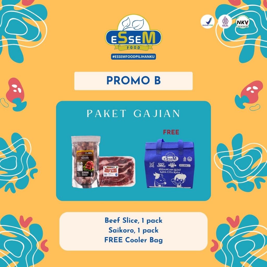 

BUNDLING B (BEEF SLICE 1 PACK + SAIKORO 1 PACK *FREE COOLER BAG)