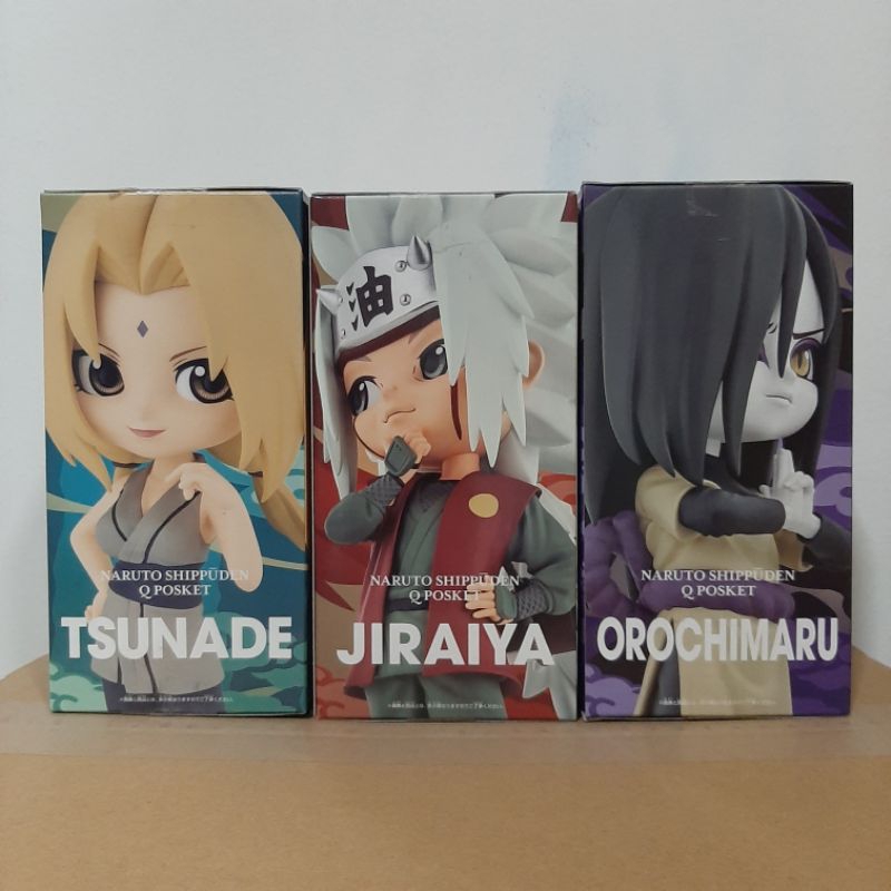 Bandai Namco Banpresto Qposket NARUTO Shippuden Tsunade Jiraya Orochimaru Figure
