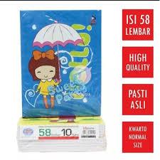 

Buku Tulis 58 isi 10 buku/pak (harga grosir)/ukuran kwarto
