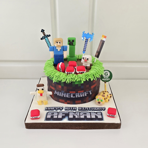 

CAKE TEMA MINECRAFT/ KUE ULANG TAHUN
