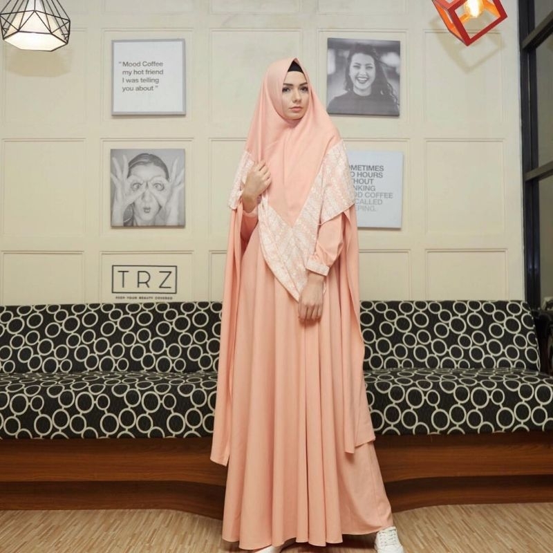 Set dress khimar syar'i PL by TRZ.her Preloved