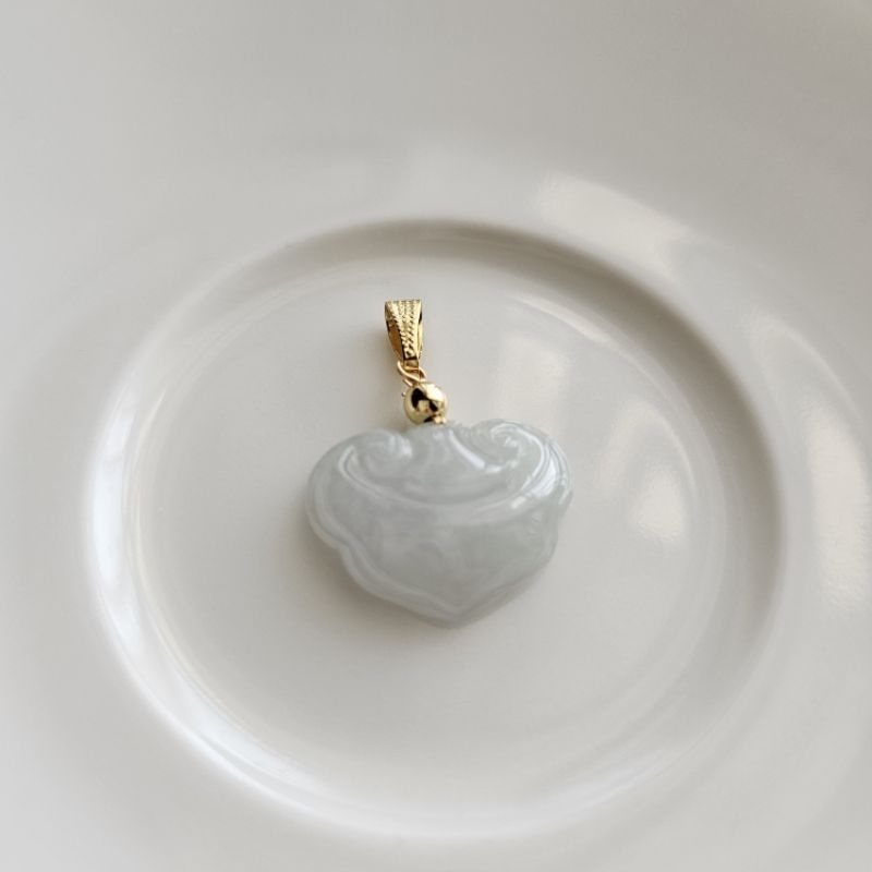 liontin giok burma ruyi putih medium