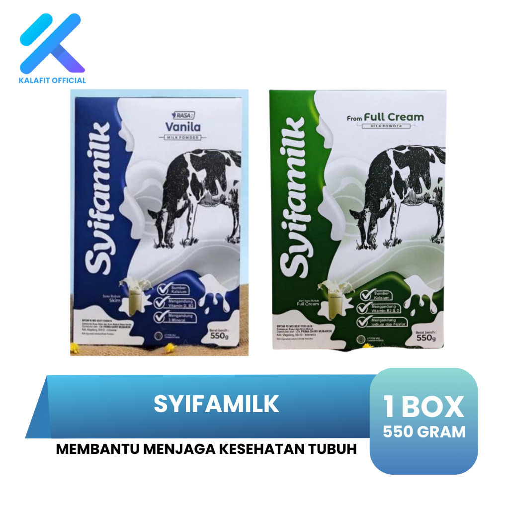 

Syifamilk Susu Bubuk Full Cream Penambah Berat Badan Rasa Vanila Susu Diet 550 gram