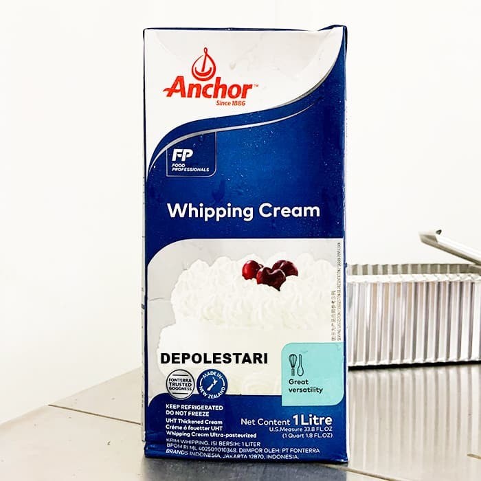 

Whipping Cream Anchor Dairy 1000gr 1L Whipped Whip Krim Kocok