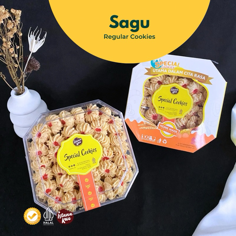 

Kue Kering Istana SAGU KUKIS Reguler Cookies Stoples Segi 8