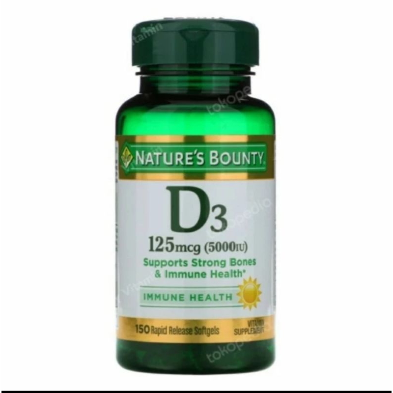 nature's bounty D3 vitamin D3 125.mcg5000iu 150.softgel