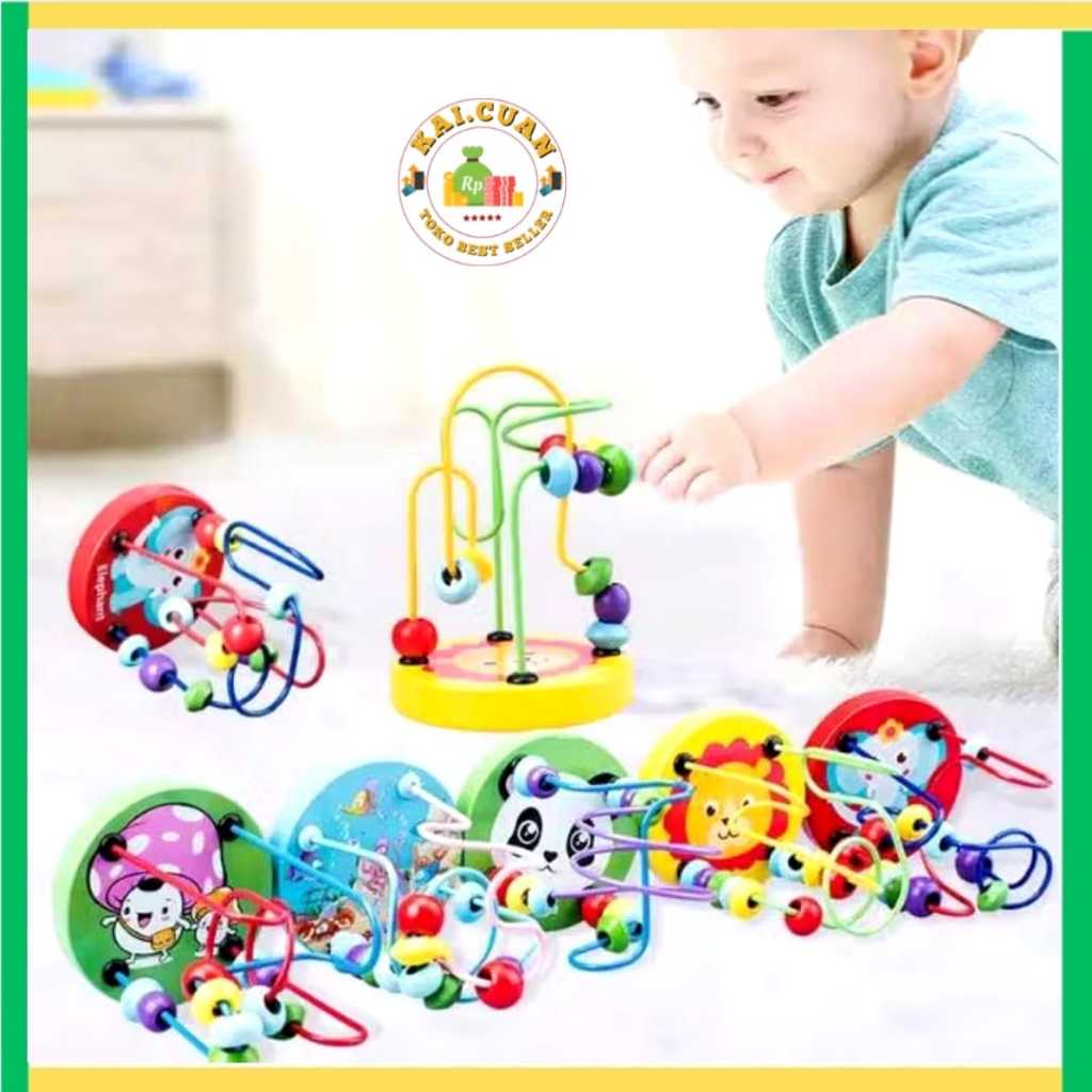 (KAI)Mainan Jalur Kawat Edukasi /Mini Beads Toys / Mini Round Beads / Mainan Anak