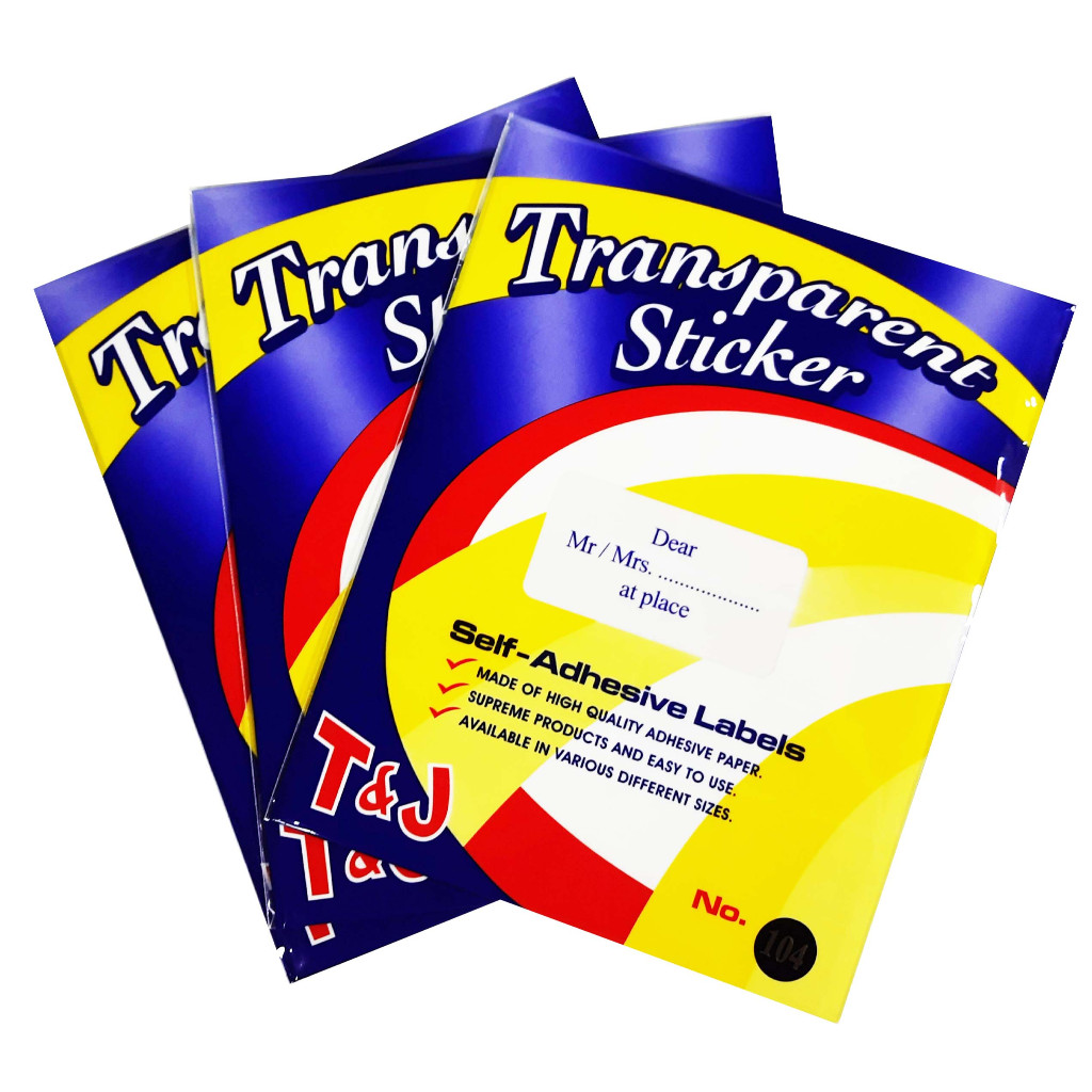 

Label Tom & Jerry transparan No.100, Label Tom and Jerry No.100-127 transparan