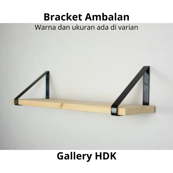 Tatakan Ambalan/Braket Besi/Siku Rak Ambalan Dinding Murah Berkualitas