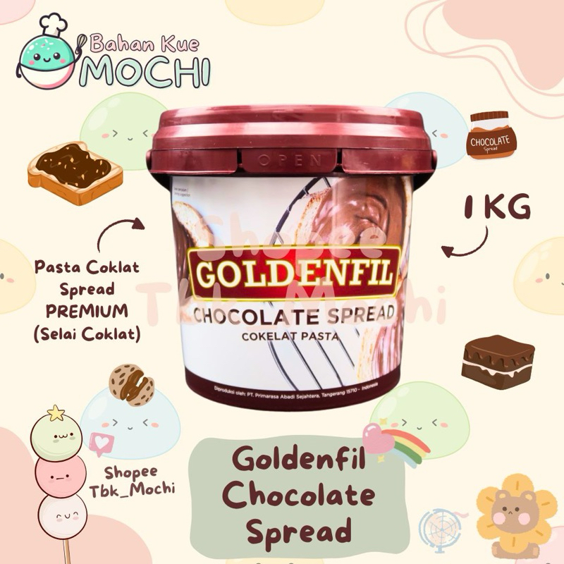 

Goldenfil Chocolate Spread / Pasta Coklat Spread Goldenfil 1 KG / Selai Coklat Goldenfil