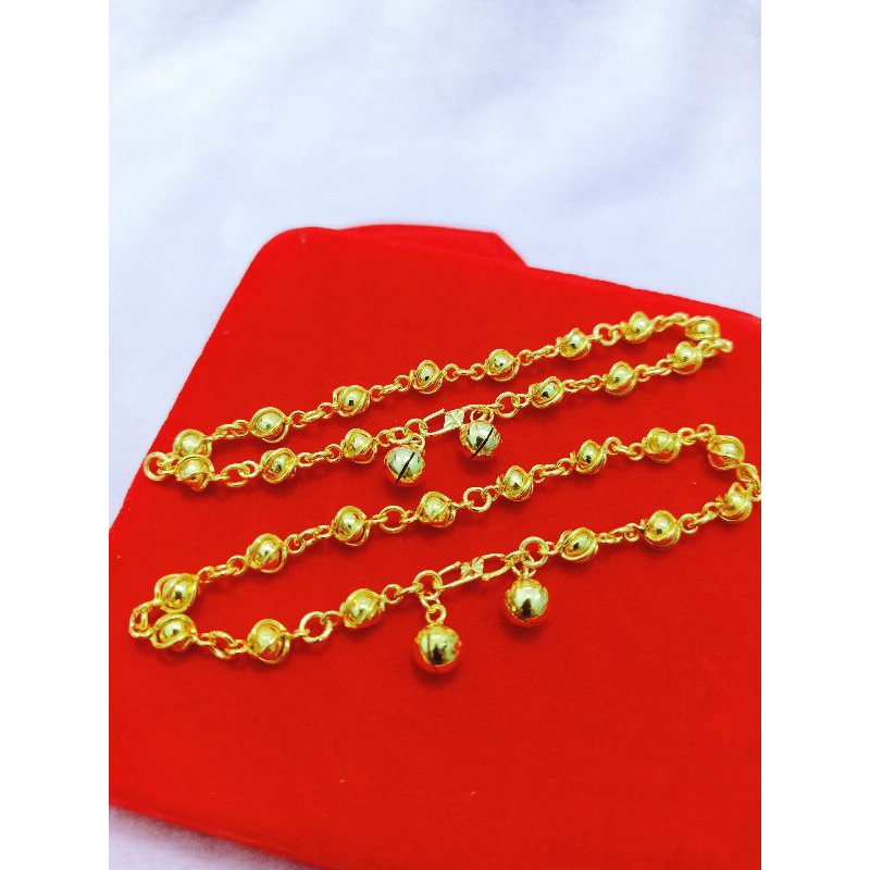GELANG RANTAI DEWASA PERAK 925 LAPIS MAS ASLI