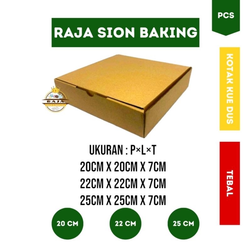

Kardus Karton Kotak Kue / Corrugated Box 20x20, 22x22, 25x25