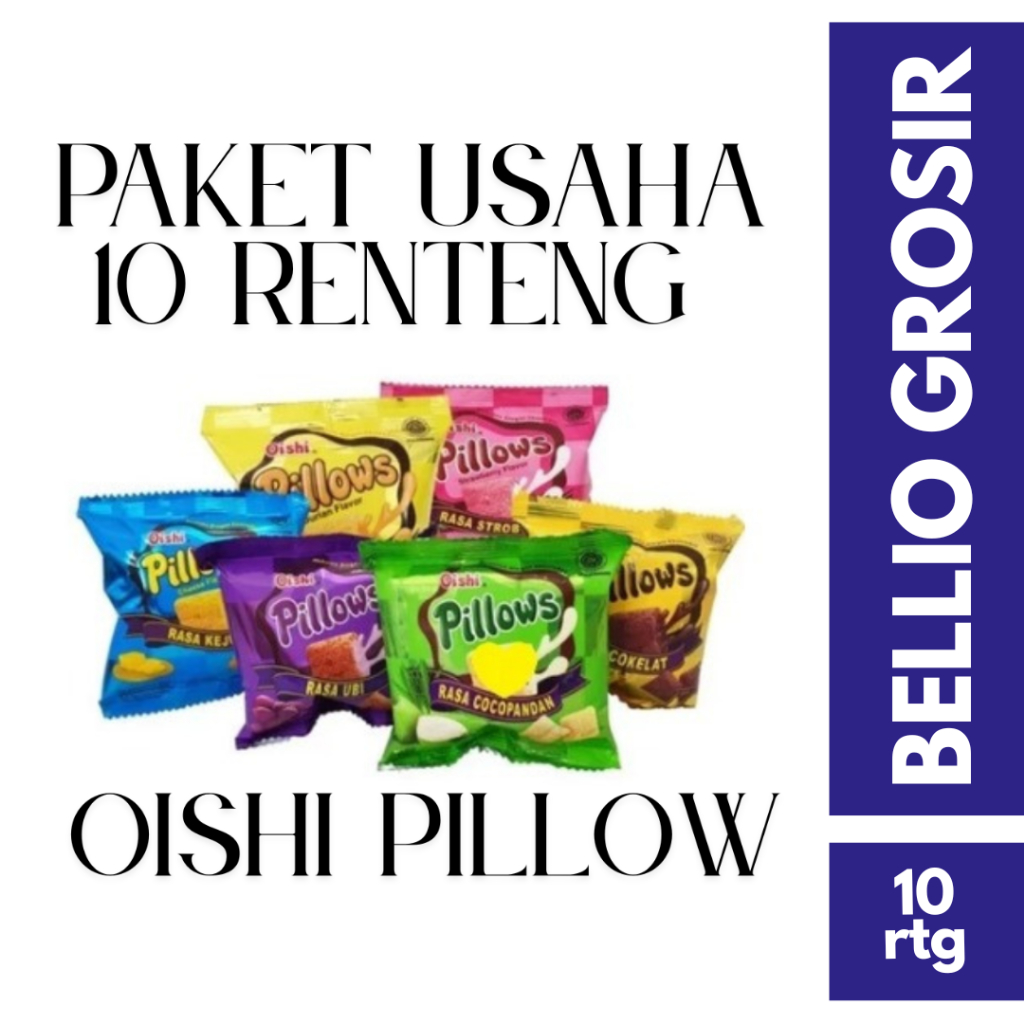 

PAKET USAHA OISHI PILLOW 10 RENTENG