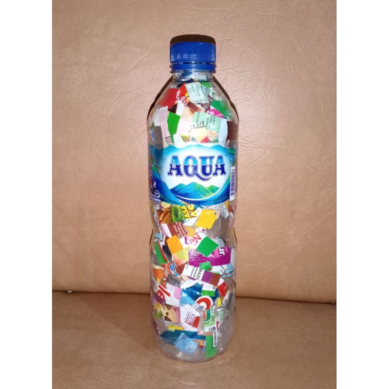 Ecobrick botol aqua 600 ml ecobrick 200+gram