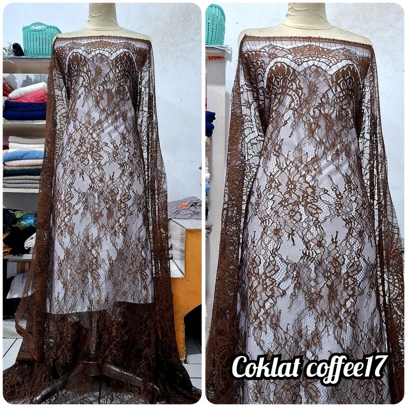 KAIN BROKAT CHANTILY BAKAL KEBAYA BAHAN BRUKAT