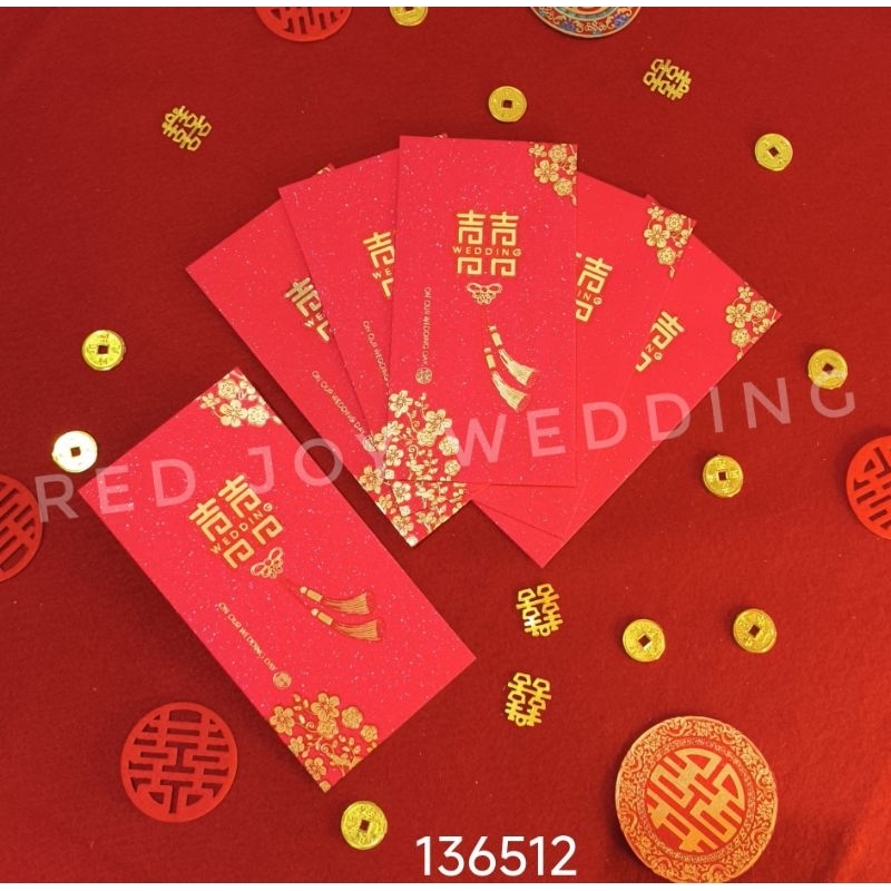 

Angpao Sangjit Shuangxi Premium Embossed Glitter ( 1pack isi 6pcs ) (136512)