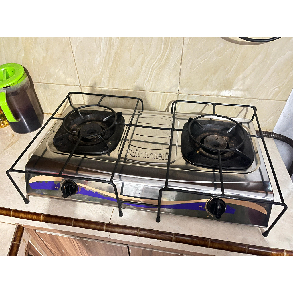TATAKAN KOMPOR RINNAI GAS DUA TUNGKU BEHEL KOMPOR GAS TUNGKU OVEN BUAT KOMPOR GAS 2 TUNGKU