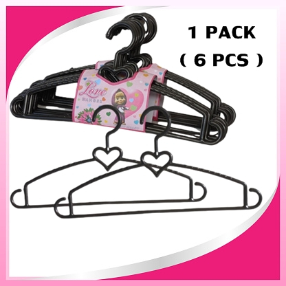 HANGER PLASTIK HITAM LAUNDRY / HANGER GANTUNGAN BAJU