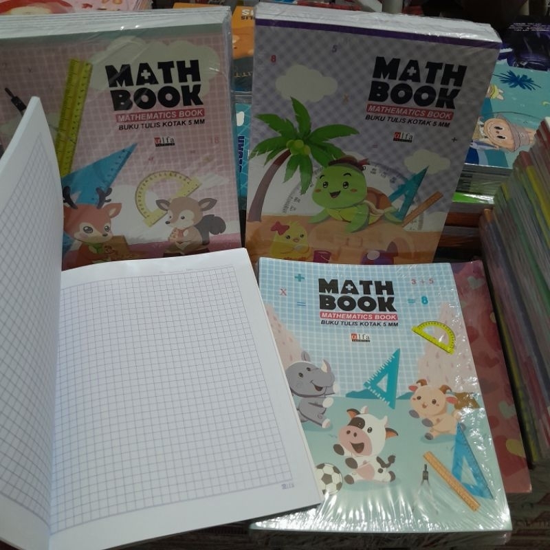 

1 pcs BUKU KOTAK KECIL 38 lembar Buku Matematika ALFA ECER BUKU kotak