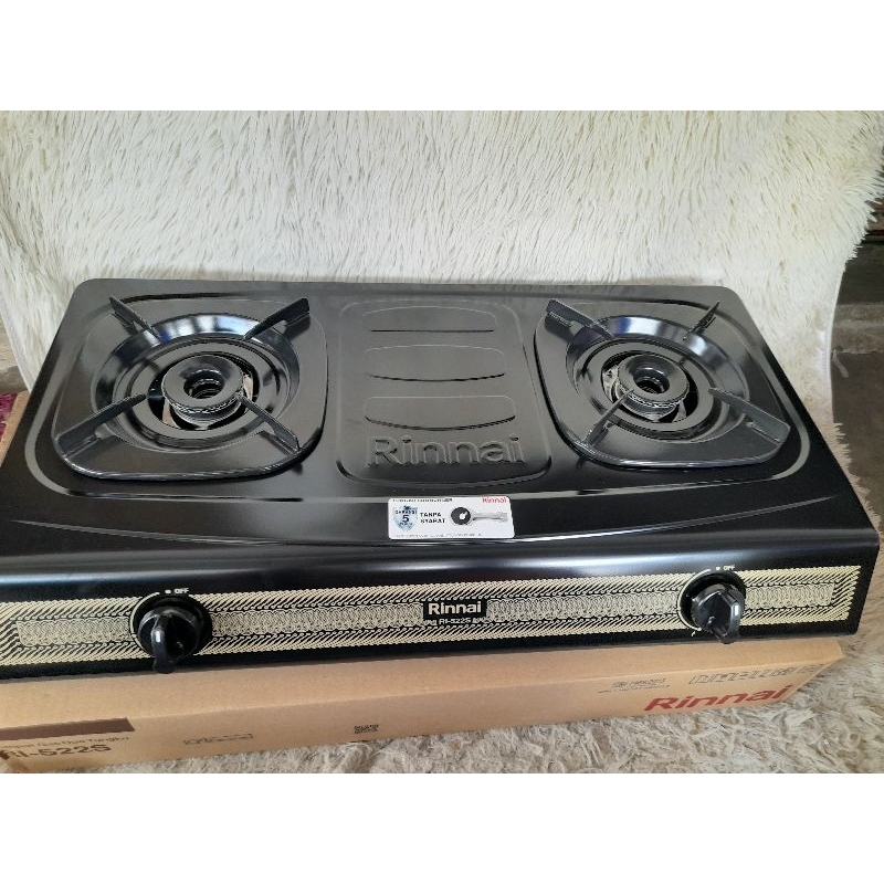 Kompor gas 2 tungku RI-522S, merk rinnai,harga rp 350.000