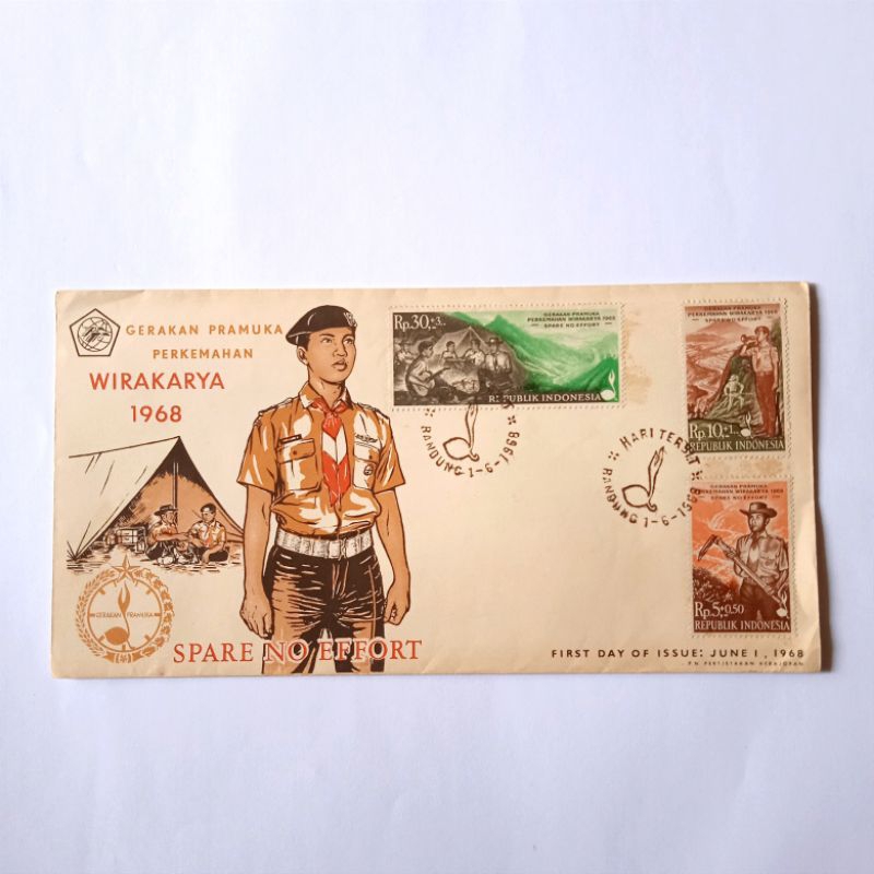 

Antik Sampul Hari Pertama Gerakan Pramuka Wirakarya 1968 Langka