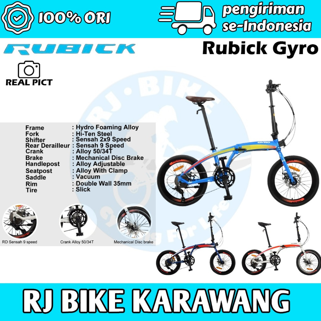 Sepeda Lipat Folding Bike 20 Rubick Gyro
