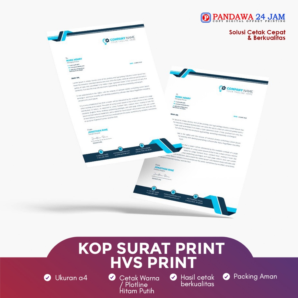 

PRINT/CETAK KOP SURAT | PRINT WARNA/HITAM PUTIH | 1 RIM/500 LEMBAR