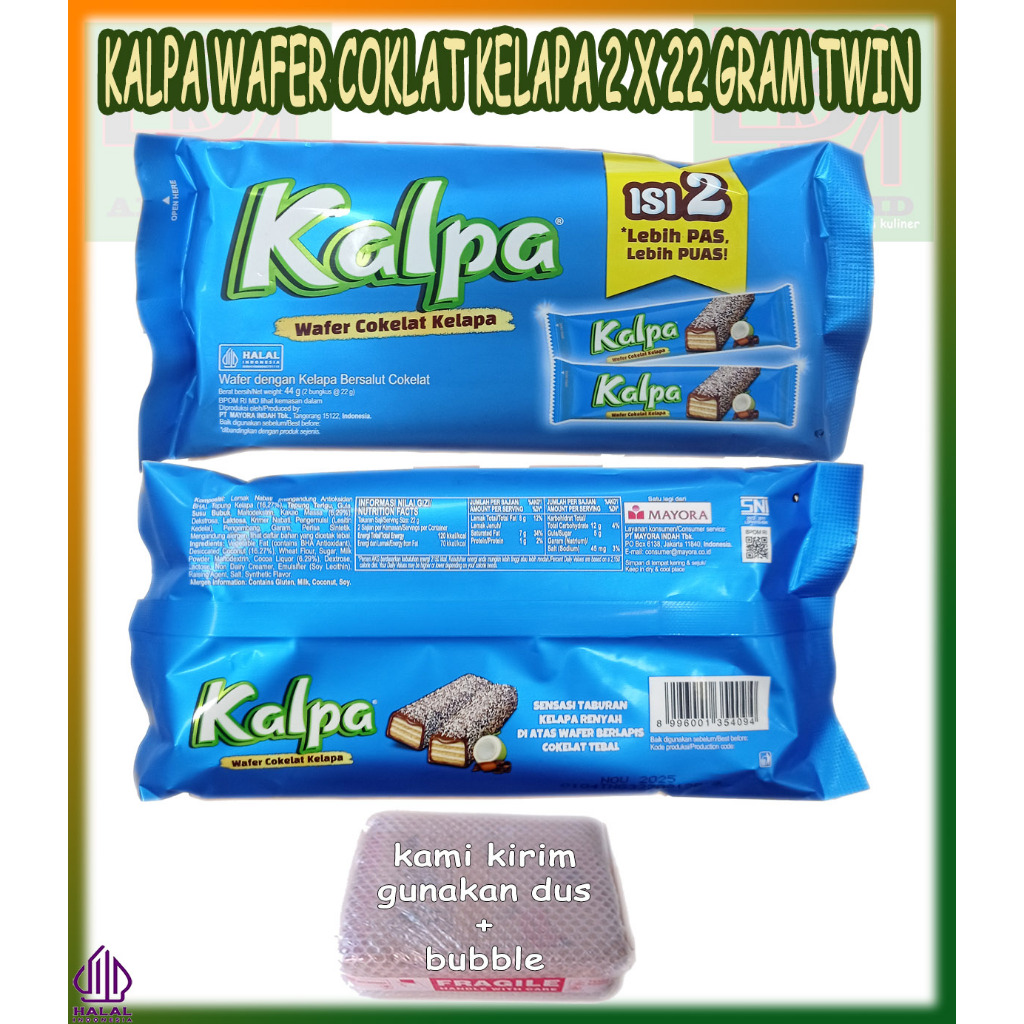 

Kalpa Wafer Coklat Kelapa Twin Isi 2