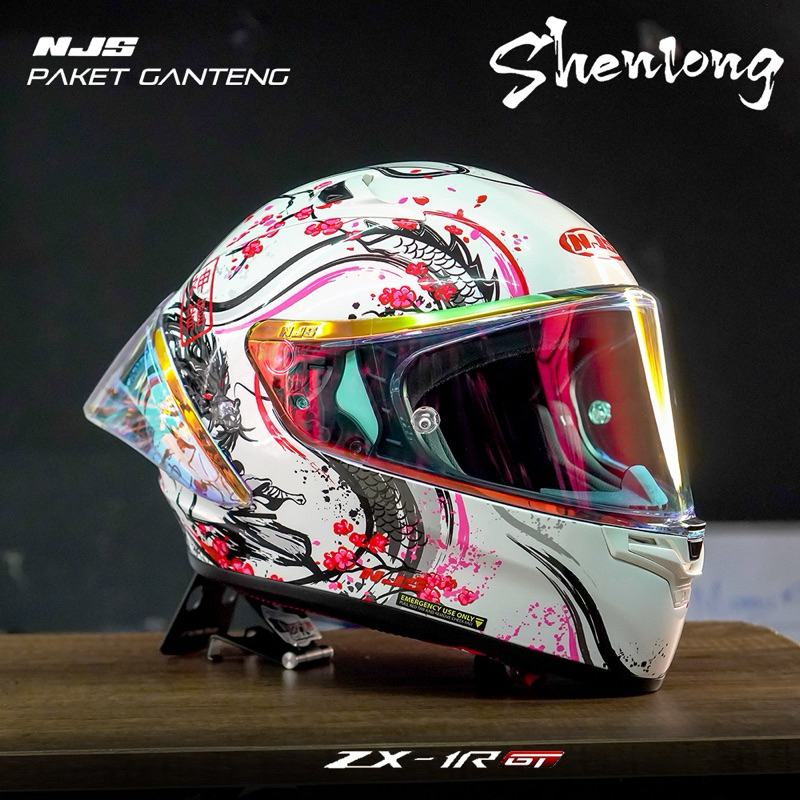 PAKET GANTENG NJS ZX1R GT SHENLONG - Helm Full Face NJS ORIGINAL SNI