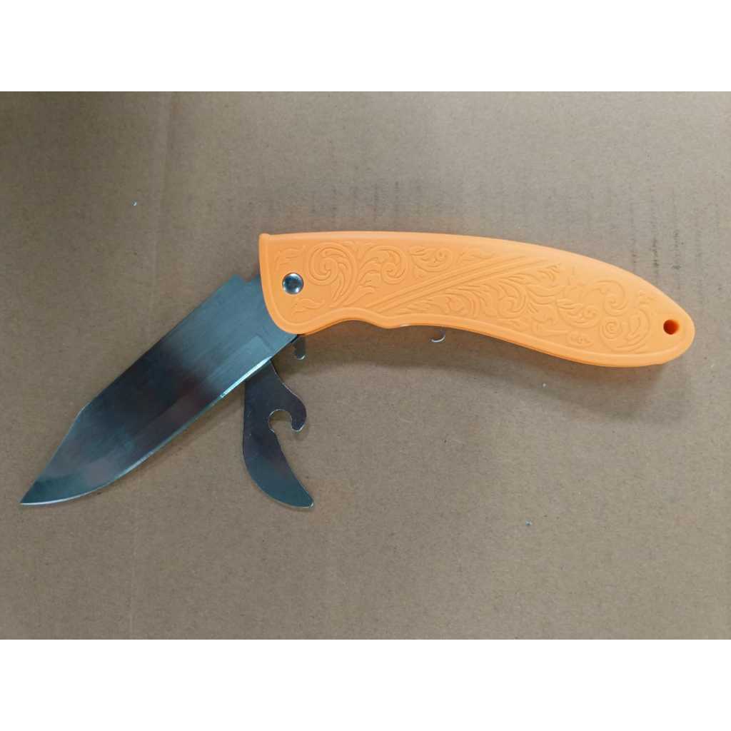 Pisau Lipat Camping untuk Outdoor Pisau Buah Portabel Tajam Stainless
