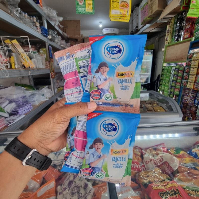 

Frisian Flag Kompleta Susu Bubuk Vanila Sachet