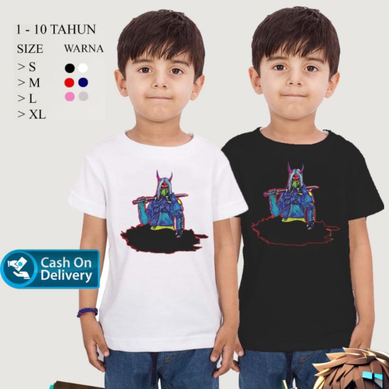 Baju Kaos Budi Gaming 01 Budi 01 Gaming Free Fire FF Anak laki-laki Perempuan Usia 2-13 Tahun