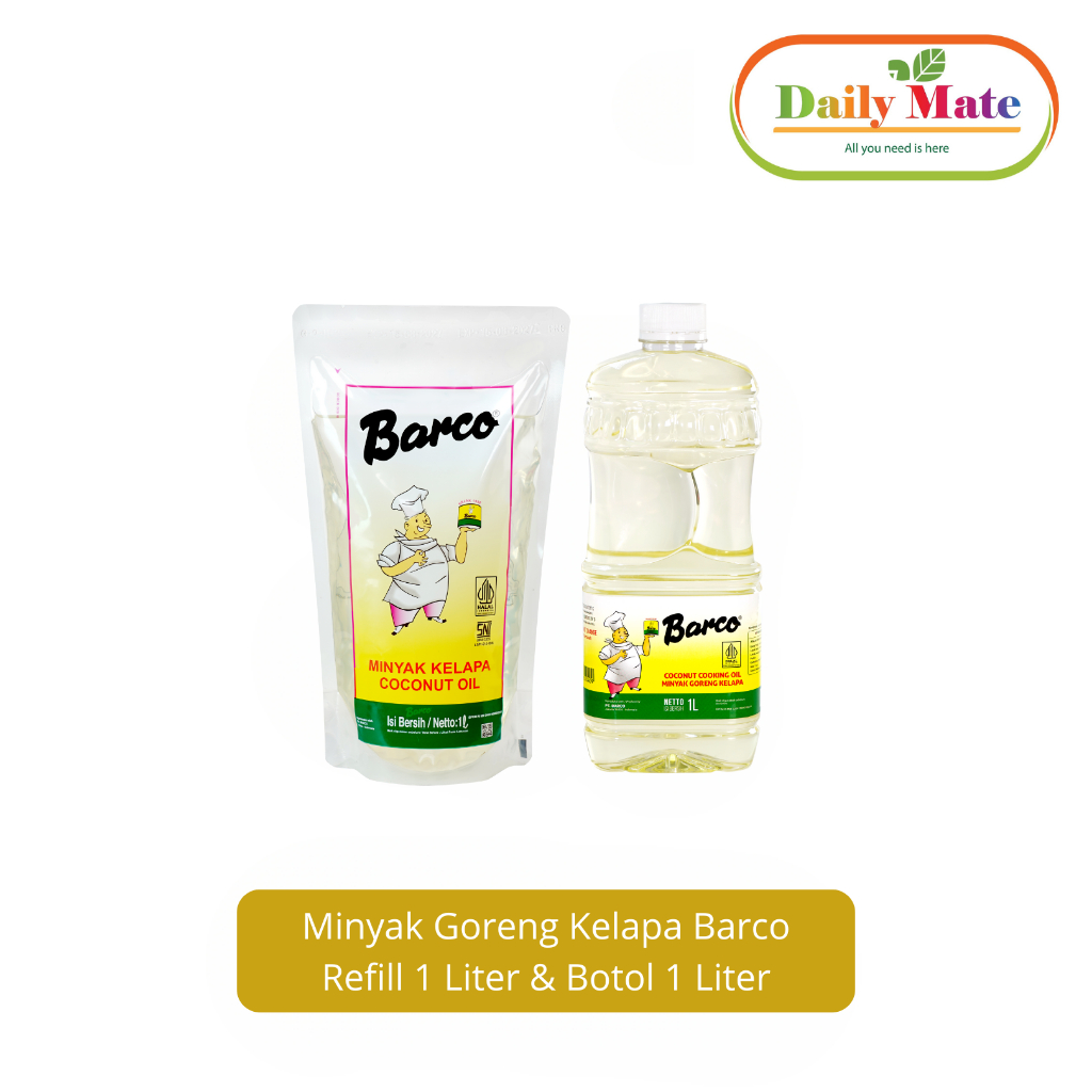 

Paket Minyak Goreng Kelapa Barco Refill 1 Liter & Botol 1 Liter