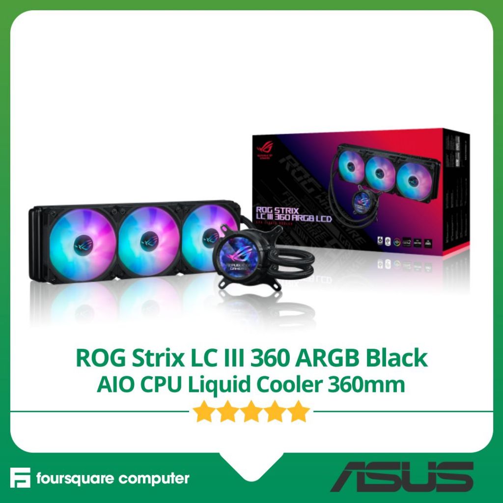 ASUS ROG Strix III ARGB Black AIO CPU Liquid Cooler