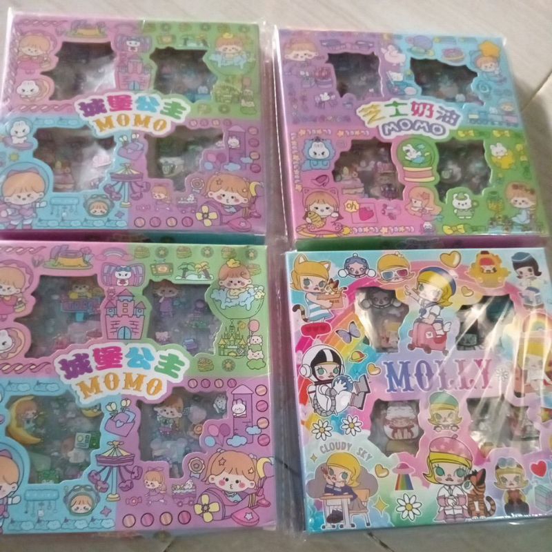 

( COD) stiker Momo/molly, stiker tahan air / stiker buku kartun korea