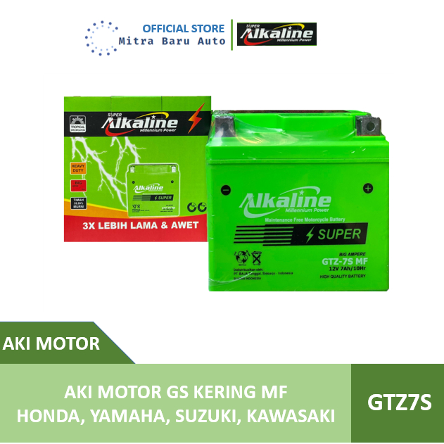 Aki Motor ALKALINE Suzuki Satria FU 150, New Satria FU, Satria Raider Kering 7S