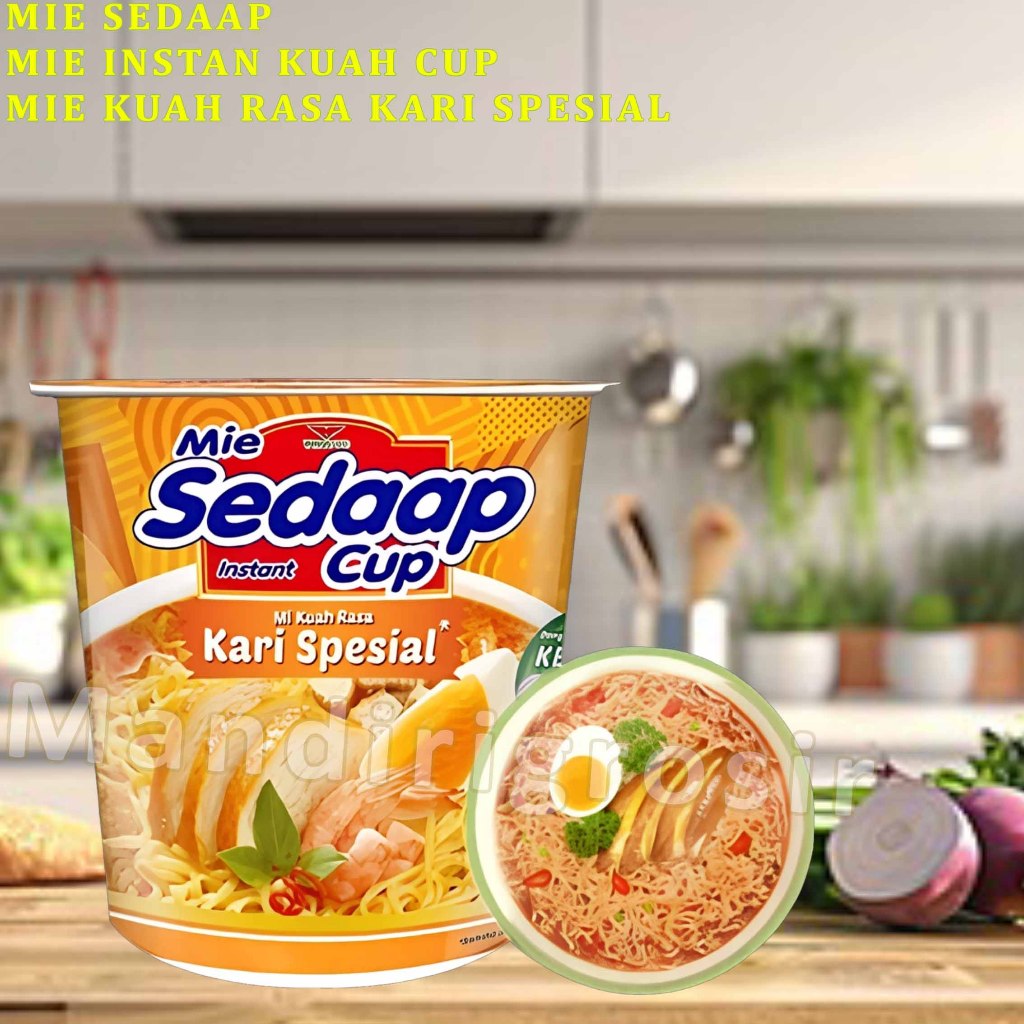 

Mie Instan Kuah Cup * Mie Sedaap Cup * Mie Kuah Rasa Kari Spesial * 81gr