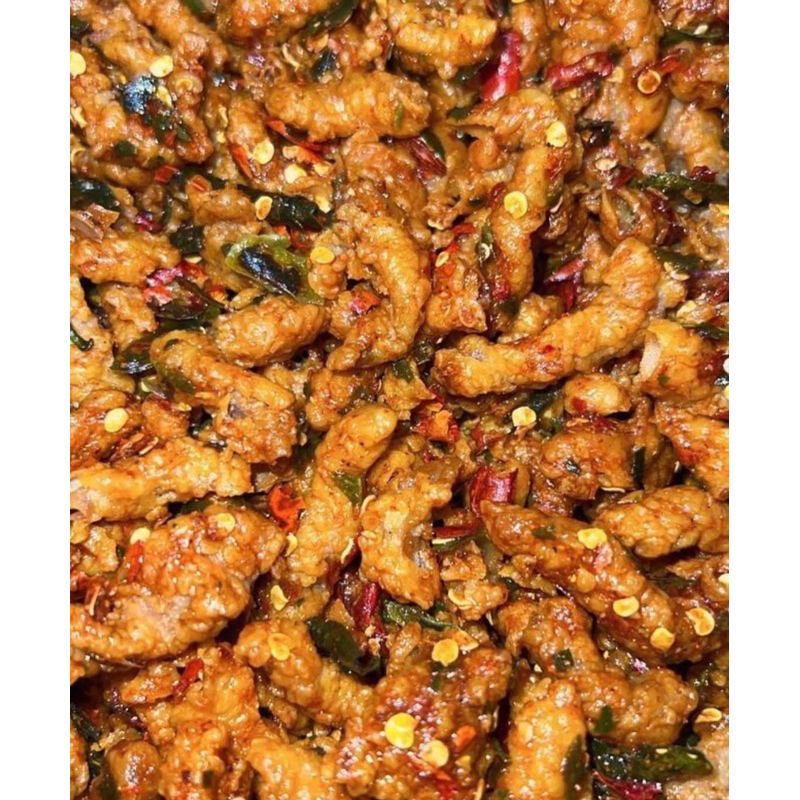 

Usus krispi pedas daun jeruk