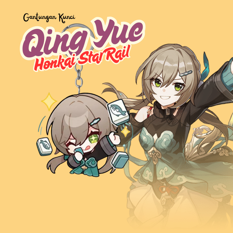 Ganci Qingque HSR | Gantungan Kunci Akrilik UV 2 Sisi Cutting Laser Premium Qingyue Honkai Star Rail