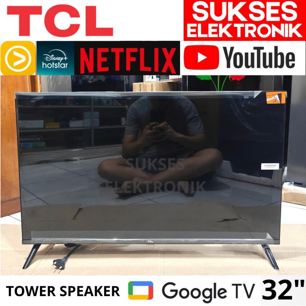 ANDROID TV TCL 32 IN 32D3000 LED SMART YOUTUBE GOOGLE PLAY STORE 32IN INCH INC