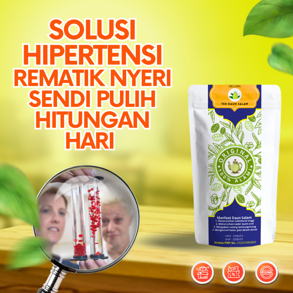 

ANTI KOLESTEROL DAN DIABETES PALING AMPUH NO 1 !!! Teh Herbal Celup Daun Salam Turunkan Kadar Kolesterol dan Kadar Gula Darah Obat Kolesterol Asli Alami 100% Ampuh