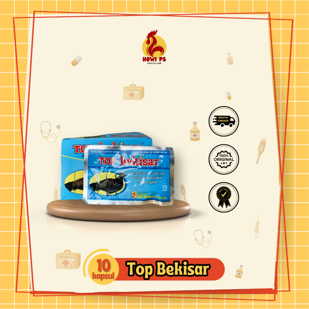 Top Bekisar 10 kapsul Vitamin Ayam Bekisar Ayam Ketawa Ayam Pelung dan Ayam Hutan Eka Farma