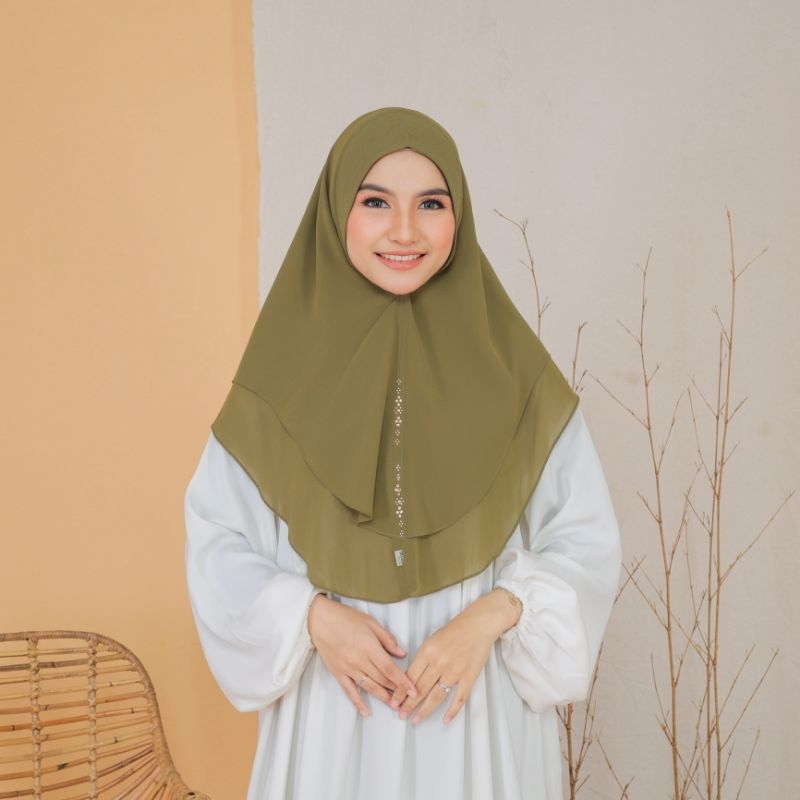 Jilbab khimar mini ceruty babydoll amara hijab instan  payet premium/mini instant/khimar mini/hijab 