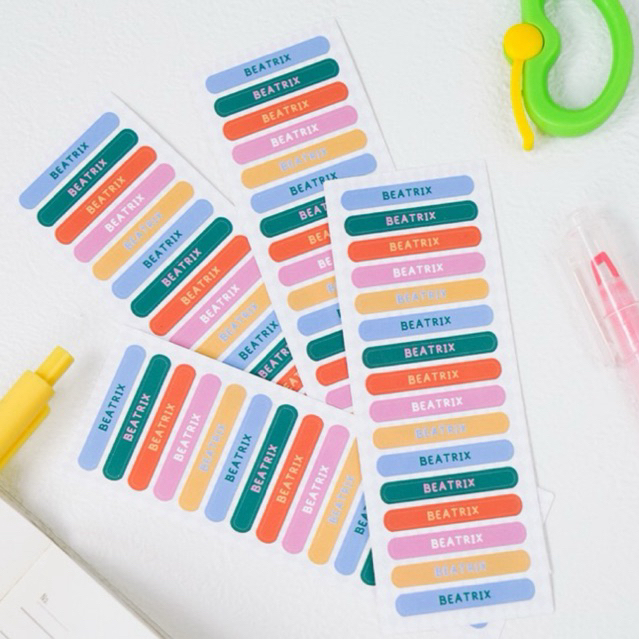 

64pcs Stiker Nama custom anti air sticker label nama alat tulis