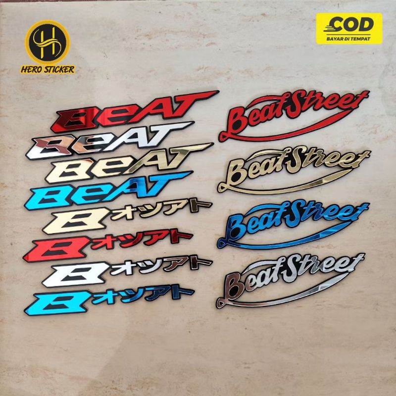 2pcs Emblem Logo Beat Street Emblem Beat Emblem Beat japan Akrilik NSA