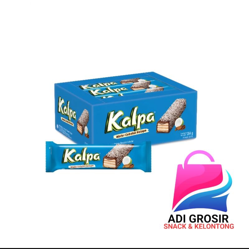 

KALPA Wafer Coklat Tabur kelapa 1 Box Isi 12 Pcs